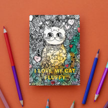 Coloração de Gato Abstrato Personalizada
