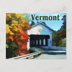Cartão Postal Coloração de outono Vermont, Coloração de Pont