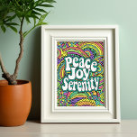 Cartão Postal Coloração do Abstrato de Padrão de Joy Serenity da<br><div class="desc">Aproveite a coloração deste padrão abstrato com uma mensagem inspiradora - paz,  alegria,  serenidade.</div>