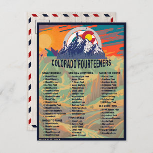 Cartão Postal Colorado 14ers Fourteeners Mountain Escalbing