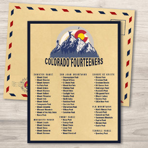 Cartão Postal Colorado 14ers Fourteeners Mountain Escalbing