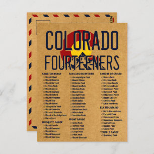 Cartão Postal Colorado 14ers Fourteeners Vintage Mountain Climb