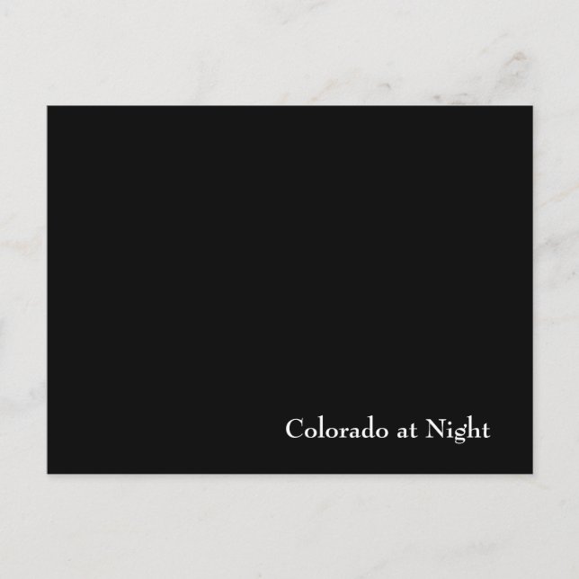 Cartão Postal Colorado à Noite (Frente)
