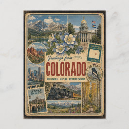 Cartão postal Colorado autêntico estilo vintage