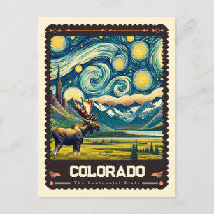 Cartão Postal Colorado Inspirado em Vincent Van Gogh