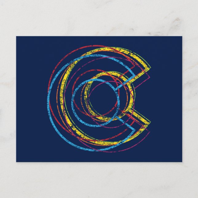 Cartão Postal colorado pride blur (Frente)