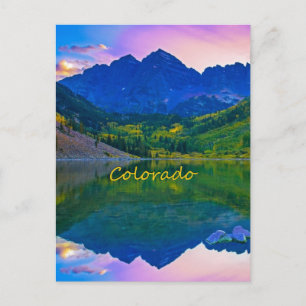 Cartão Postal Colorado Rocky Mounains e Lake