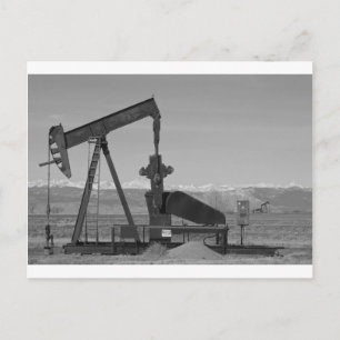Cartão Postal Colorado Rocky Mountain Oil Wells Bw