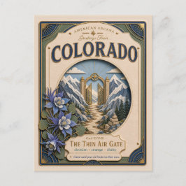 Cartão Postal Colorado Vintage Paper Cut American Arcana