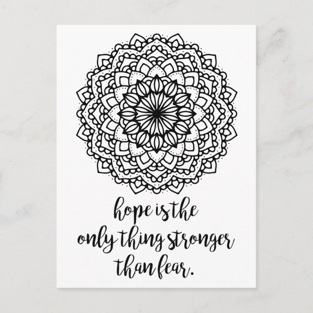 Cartão Postal Colore! Cartão-postal Mandala Inspiração (Frente)