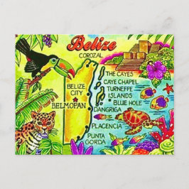 Cartão Postal Colorful Belize Postcard