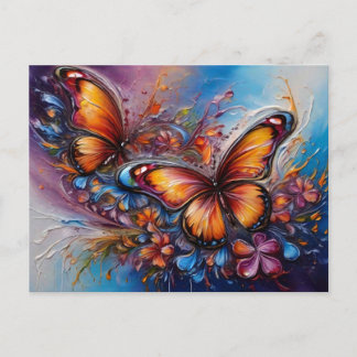 Cartão Postal Colorful Butterfly # 2