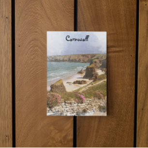 Cartão Postal Colorful Cornwall England Coastal Scenery