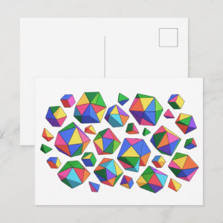 Cartão Postal Colorful Cubes