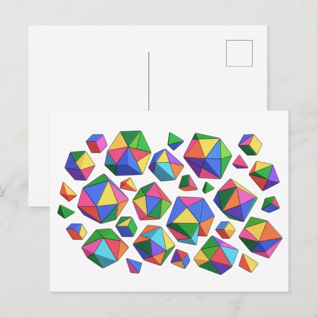 Cartão Postal Colorful Cubes (Frente/Verso)