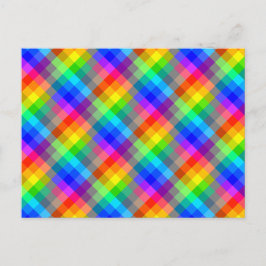 Cartão Postal Colorful pattern. Rainbow Colors.