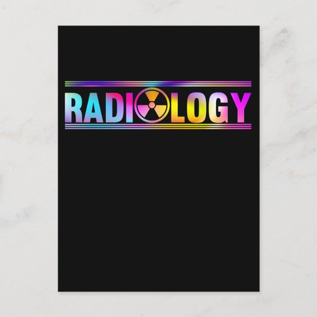Cartão Postal Colorful Radiology Symbol Xray Radiologist (Frente)