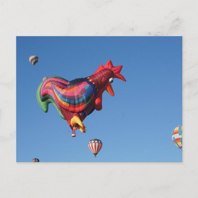 Cartão Postal Colorful Roostesr (Frente)