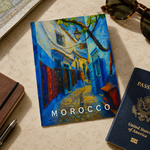 Cartão Postal Colorida Chaouen Marrocos Medina Azul