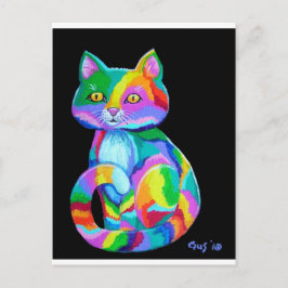 Cartão Postal Colorida Kitten