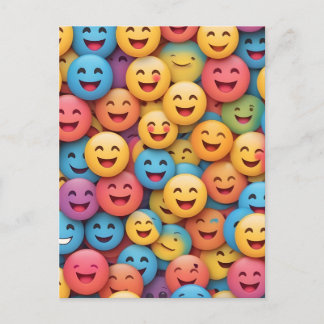 Cartão Postal Colorida Smile Emoji