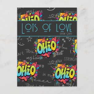 Cartão Postal Colorida State of Ohio, muitos adoram cumprimentos