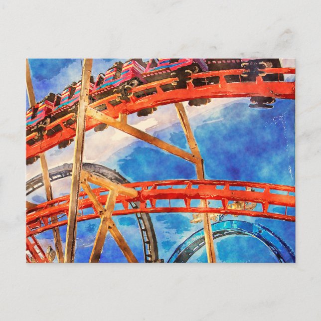 Cartão postal colorido com porta copos de cilindro (Frente)