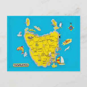 Cartão Postal Colorido da Tasmânia