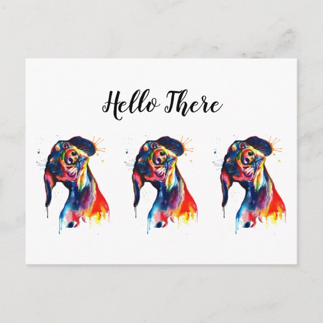 Cartão postal Colorido Dachshances (Frente)