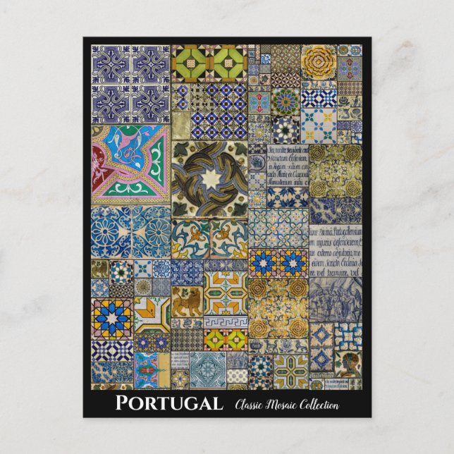 Cartão postal Colorido de Mosaicos Portugal (Frente)