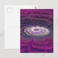 Colorido Floral Abstrato Arte Fractal Rosa Marcant