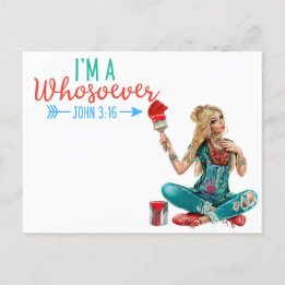 Cartão Postal Colorido John 3:16 | Fé