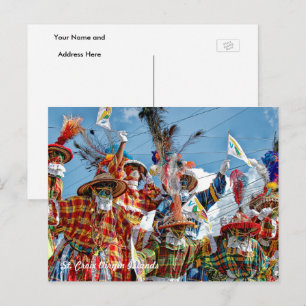 Cartão Postal Colorido Mocko Jumbies Ilhas Virgens dos EUA