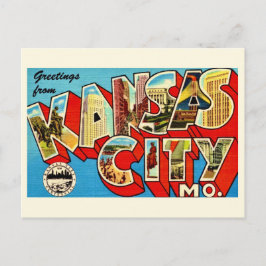 Cartão Postal Colorido Vintage Kansas City 