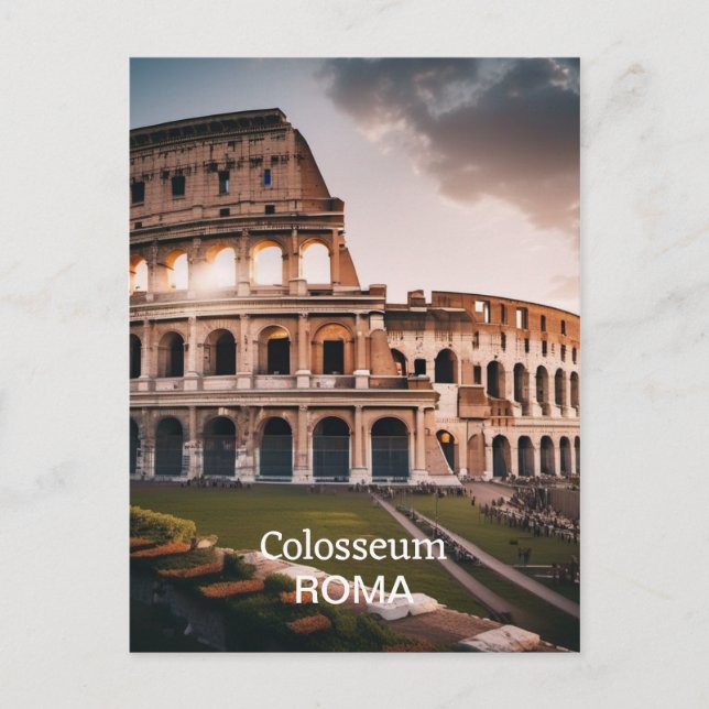 Cartão Postal Colosseum: A Maravilha Majestosa de Roma (Frente)