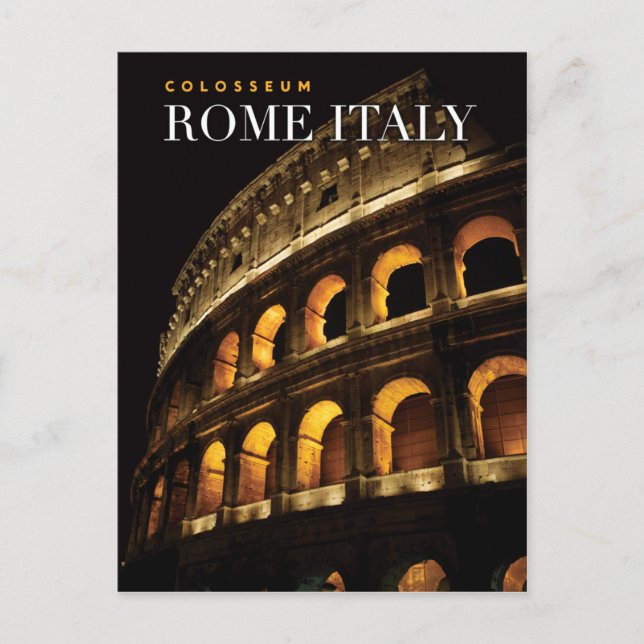 Cartão Postal colosseum rome itália (Frente)