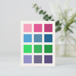 Cartão Postal Colour Squares (Spring) Postcard