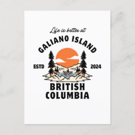 Cartão Postal Colúmbia Britânica da Ilha do Galiano