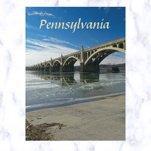 Cartão Postal Columbia Wright tsville Bridge Columbia Pensilvâni