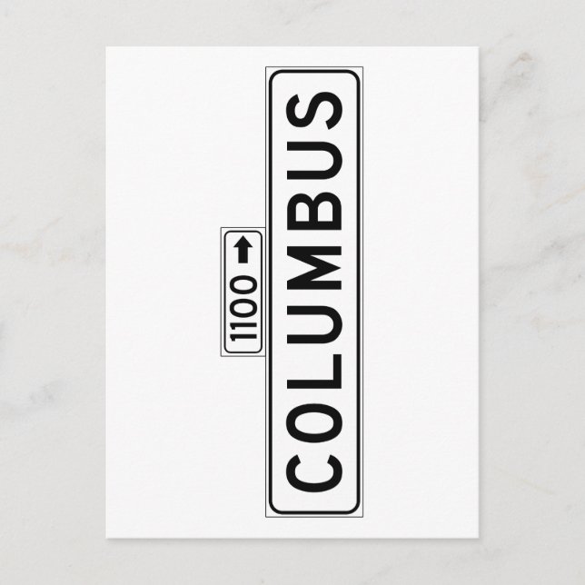 Cartão Postal Columbus Avenue, San Francisco Sinal (Frente)