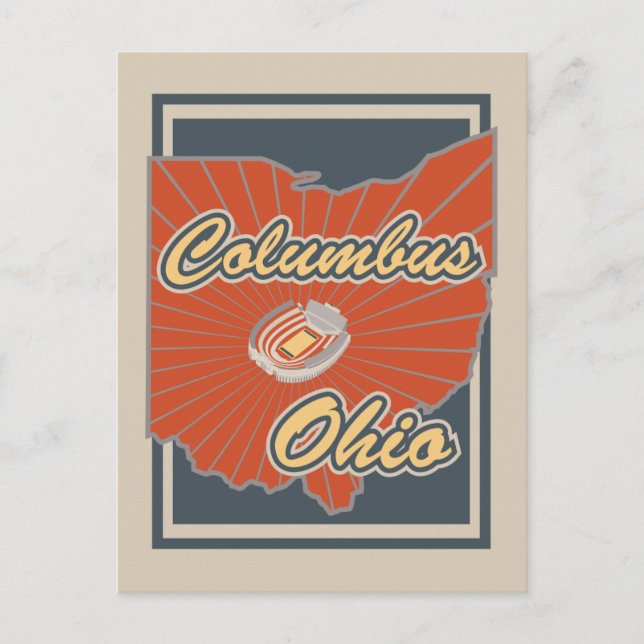 Cartão Postal Columbus, Cartão-postal de Ohio - Cartão-postal Vi (Frente)