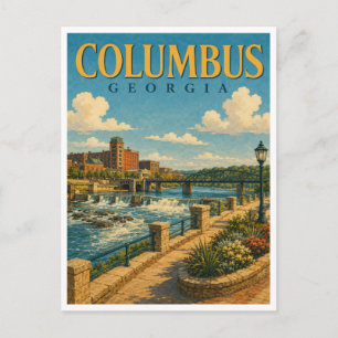 Cartão Postal Columbus Georgia RiverWalk GeoSaga