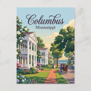 Cartão Postal Columbus, Mississippi