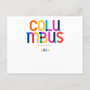 Cartão Postal Columbus Ohio Meio século, Pop Art,