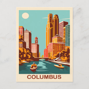 Cartão Postal Columbus, Scioto River, Ohio, Viagem