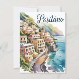 Cartão Postal Coluna de água de Positano
