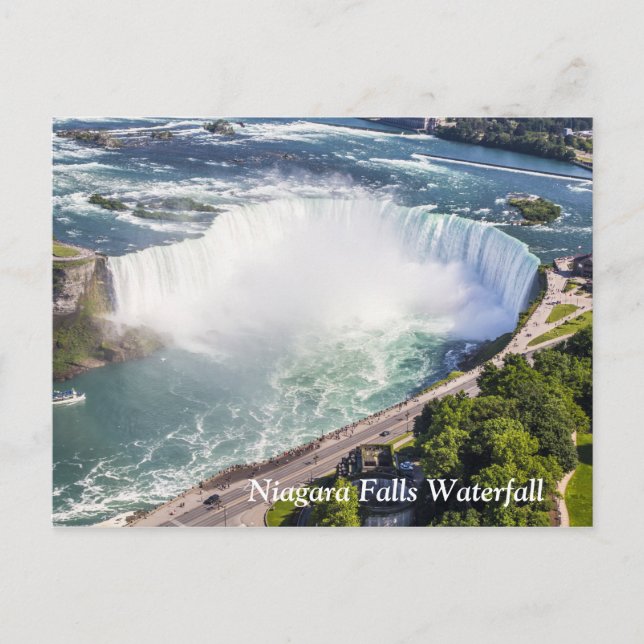 Cartão Postal Coluna de ferradura de Niagara Cai Cágua no Canadá (Frente)