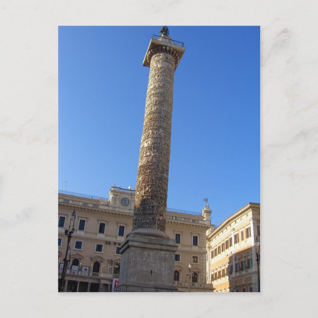 Cartão Postal Coluna De Marcus Aurelius Em Roma (Frente)