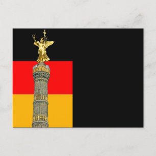 Cartão Postal Coluna Vitória (siegessaule),Berlim, Bandeira alem