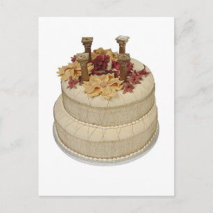 Cartão Postal Colunas de Bolo de Casamento